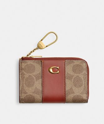 ＜COACH＞エッセンシャル　Ｌジップ　キー　ケース・シグネチャー　キャンバス